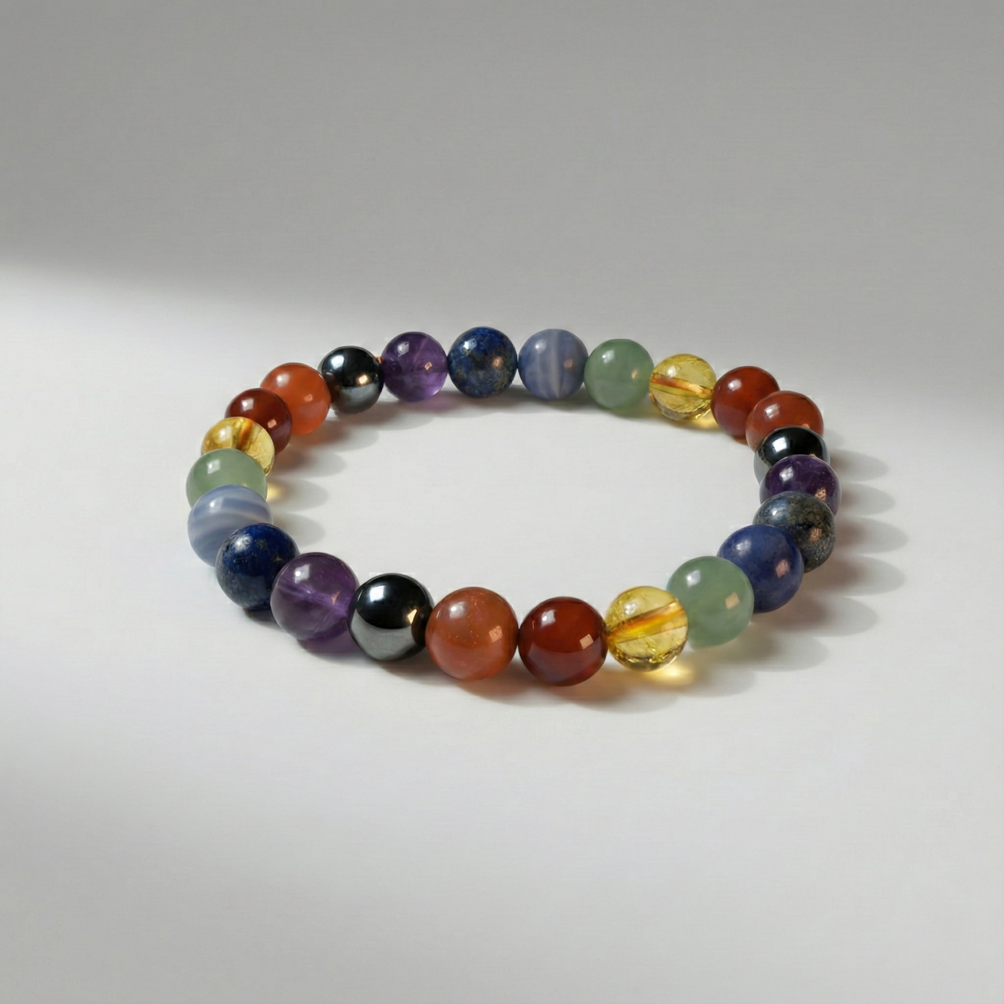 Amethyst, Lapis, Blue Lace Agate, Green Aventurine, Citrine, Carnelian and Red Jasper