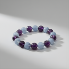 Amethyst & Blue Lace Agate Bracelet