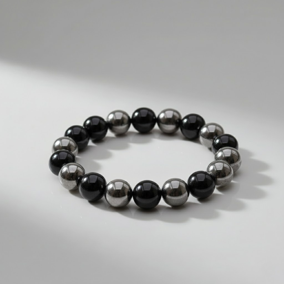 Black tourmaline & Hematite