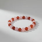 Carnelian & Rose Quartz Bracelet