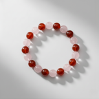 Carnelian & Rose Quartz Bracelet