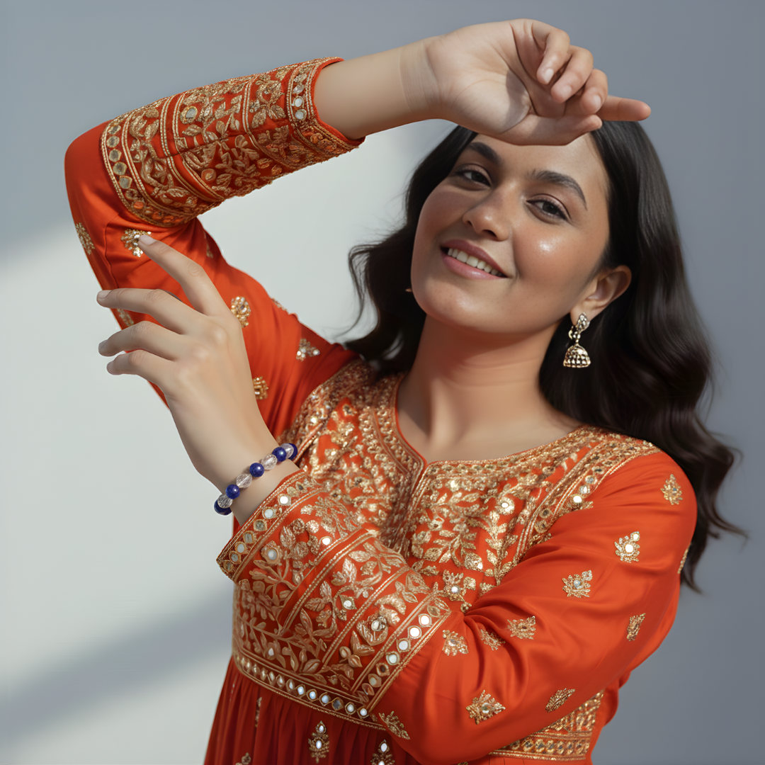 Lapis Lazuli and Clear Quartz