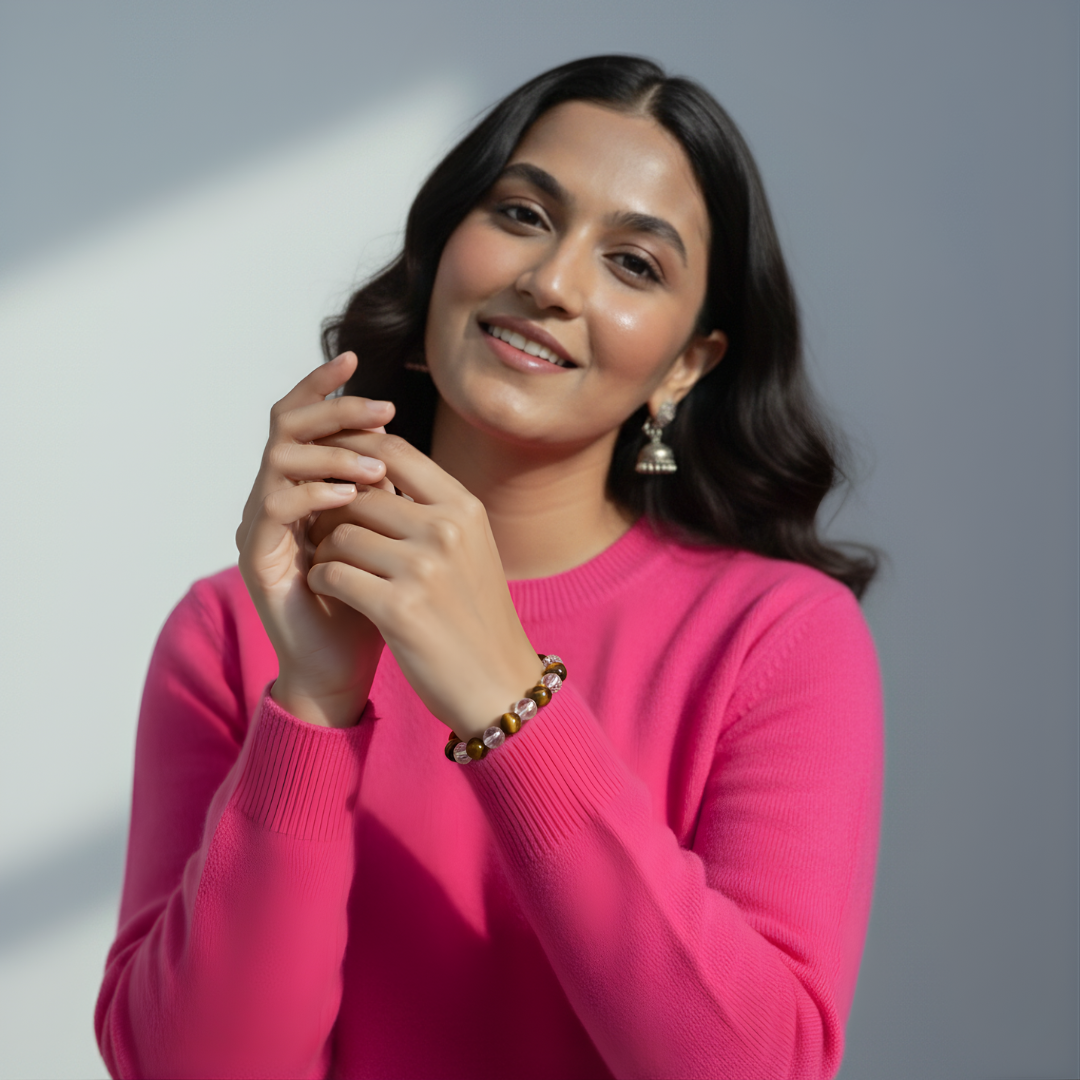 Tiger's eye & Clear quartz