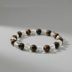 Tiger's eye & Clear quartz Bracelet